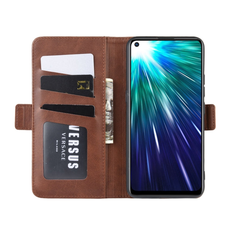 For Vivo Z5x / Z1 Pro  Double Buckle Crazy Horse Business Mobile Phone Holster with Card Wallet Bracket Function