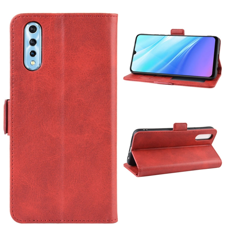 For Vivo Y7S /iQOO Neo / Z5 Double Buckle Crazy Horse Business Mobile Phone Holster with Card Wallet Bracket Function