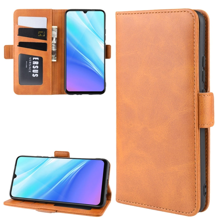 For Vivo Y7S /iQOO Neo / Z5 Double Buckle Crazy Horse Business Mobile Phone Holster with Card Wallet Bracket Function