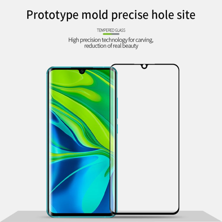 For Xiaomi CC9 Pro / Xiaomi Note10 MOFI 9H 3D Explosion Proof Thermal Bending Full Screen Covered With Tempered Glass Film(Black)
