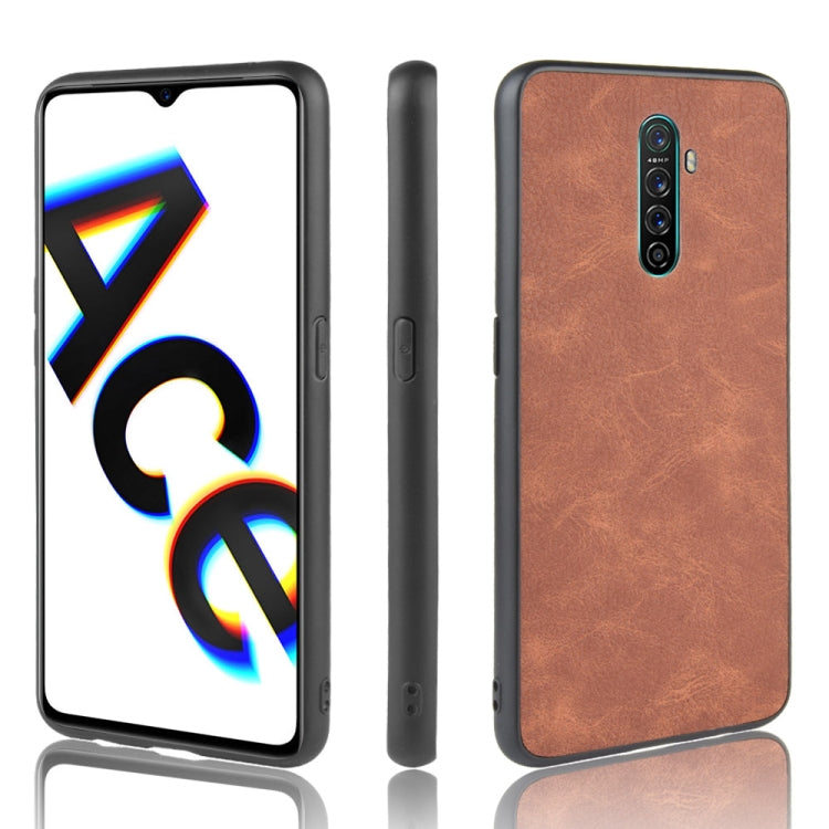 For OPPO Realme X2 Pro / Reno Ace Shockproof Sheep Skin PC + PU + TPU Case(Brown)