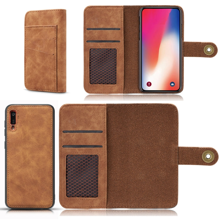 For Galaxy A50 Retro Magnetic Detachable Horizontal Flip Leather Case with Card Slots & Wallet & Photo Frame