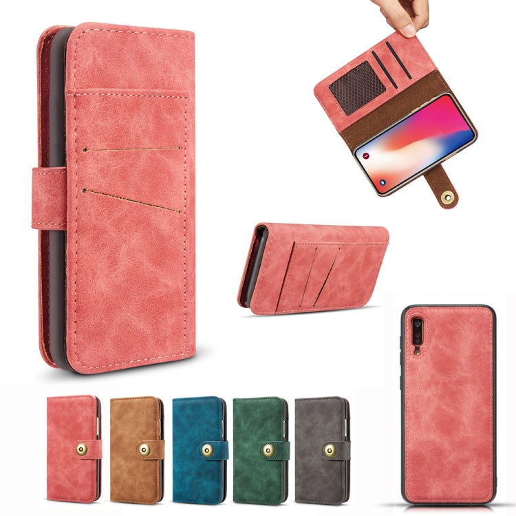 For Galaxy A50 Retro Magnetic Detachable Horizontal Flip Leather Case with Card Slots & Wallet & Photo Frame