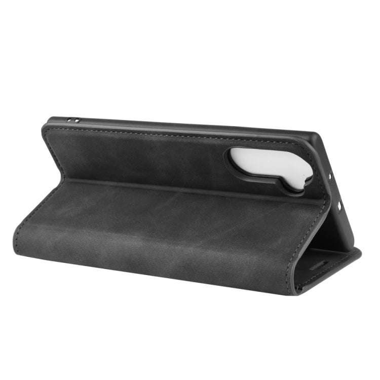 For Galaxy Note10 Retro-skin Business Magnetic Suction Leather Case with Holder & Card Slots & Wallet