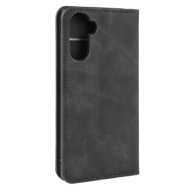 For Galaxy Note10 Retro-skin Business Magnetic Suction Leather Case with Holder & Card Slots & Wallet