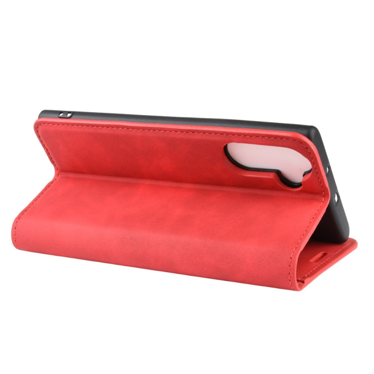 For Galaxy Note10 Retro-skin Business Magnetic Suction Leather Case with Holder & Card Slots & Wallet