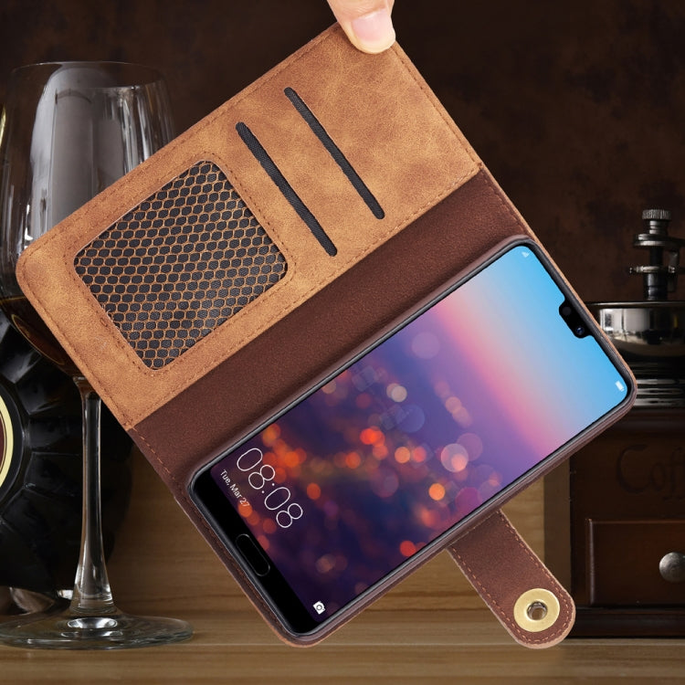 For Huawei P20 Retro Magnetic Detachable Horizontal Flip Leather Case with Card Slots & Wallet & Photo Frame