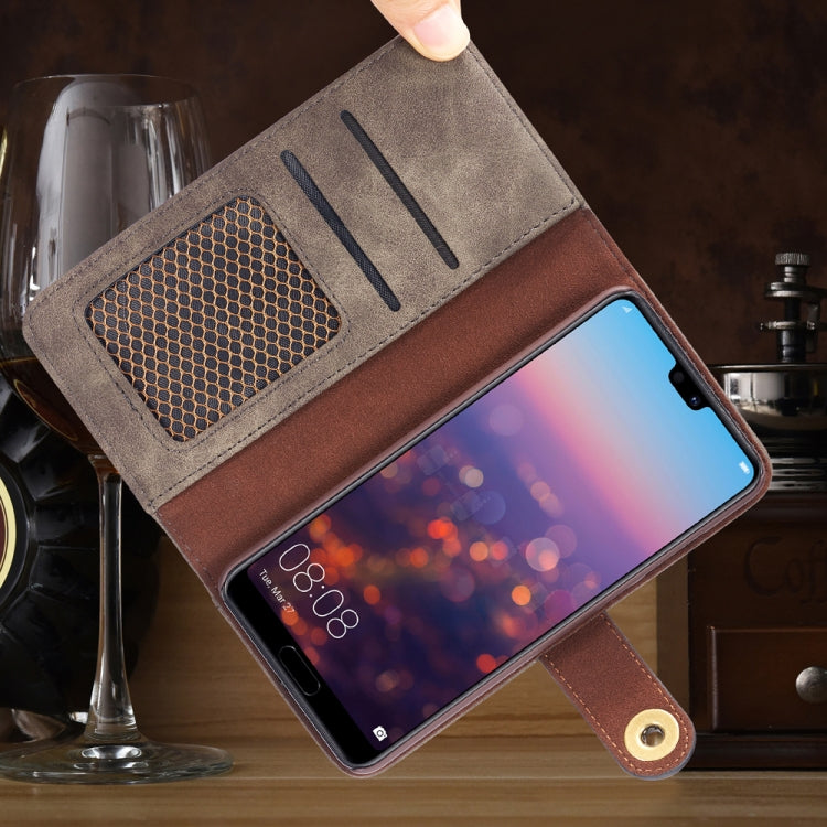 For Huawei P20 Pro Retro Magnetic Detachable Horizontal Flip Leather Case with Card Slots & Wallet & Photo Frame