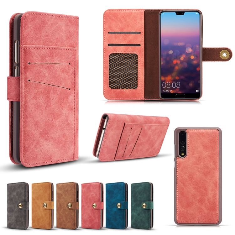 For Huawei P20 Pro Retro Magnetic Detachable Horizontal Flip Leather Case with Card Slots & Wallet & Photo Frame