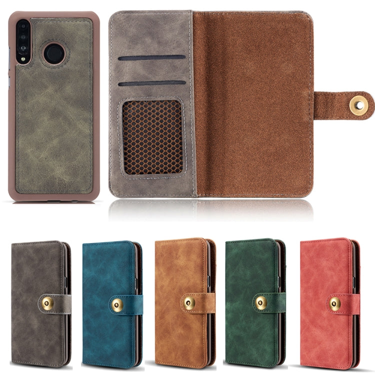 For Huawei P20 Lite Retro Magnetic Detachable Horizontal Flip Leather Case with Card Slots & Wallet & Photo Frame