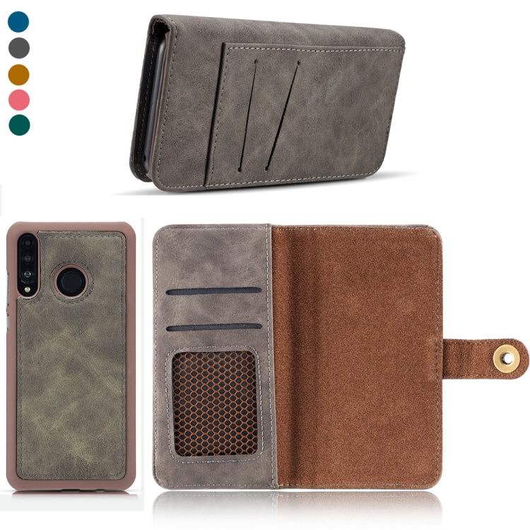 For Huawei P20 Lite Retro Magnetic Detachable Horizontal Flip Leather Case with Card Slots & Wallet & Photo Frame