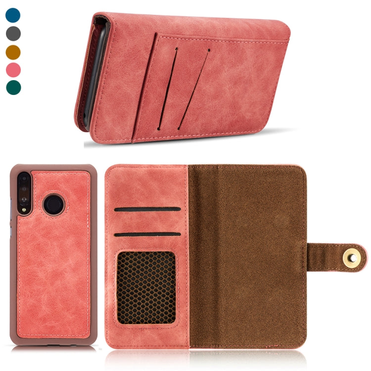 For Huawei P20 Lite Retro Magnetic Detachable Horizontal Flip Leather Case with Card Slots & Wallet & Photo Frame