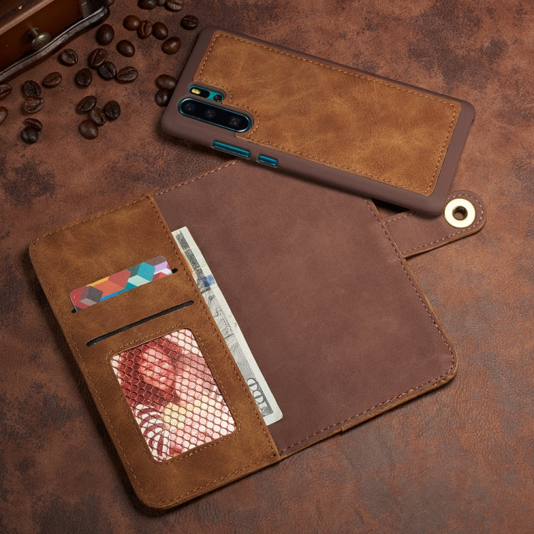 For Huawei P30 Pro Retro Magnetic Detachable Horizontal Flip Leather Case with Card Slots & Wallet & Photo Frame