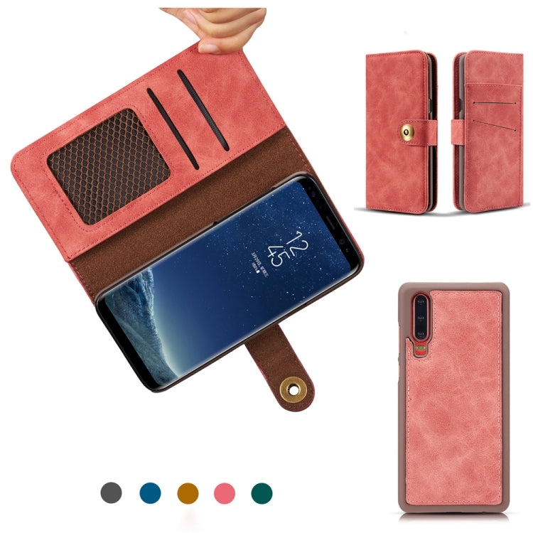 For Huawei P30 Retro Magnetic Detachable Horizontal Flip Leather Case with Card Slots & Wallet & Photo Frame