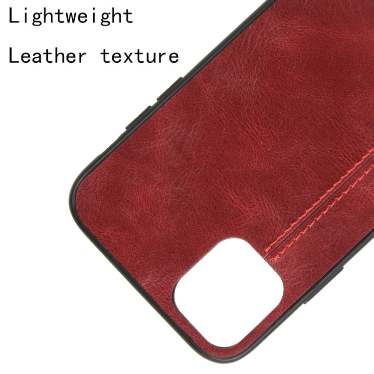 For iPhone 11 Pro Max Shockproof Sewing Cow Pattern Skin PC + PU + TPU Case