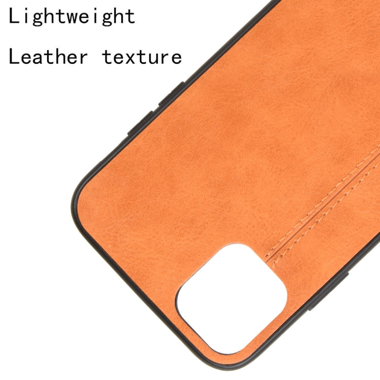 For iPhone 11 Pro Max Shockproof Sewing Cow Pattern Skin PC + PU + TPU Case