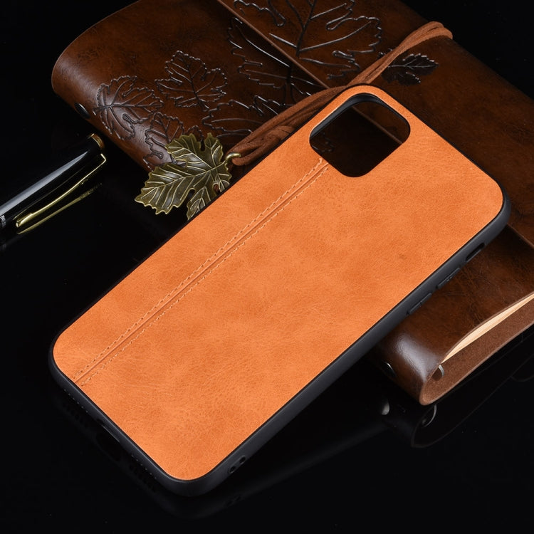 For iPhone 11 Pro Shockproof Sewing Cow Pattern Skin PC + PU + TPU Case