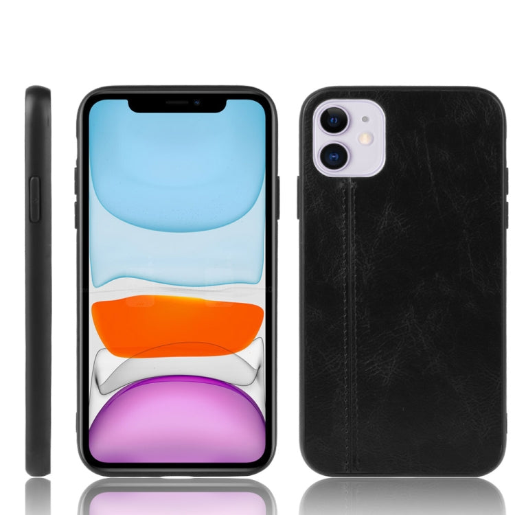 For iPhone 11 Shockproof Sewing Cow Pattern Skin PC + PU + TPU Case