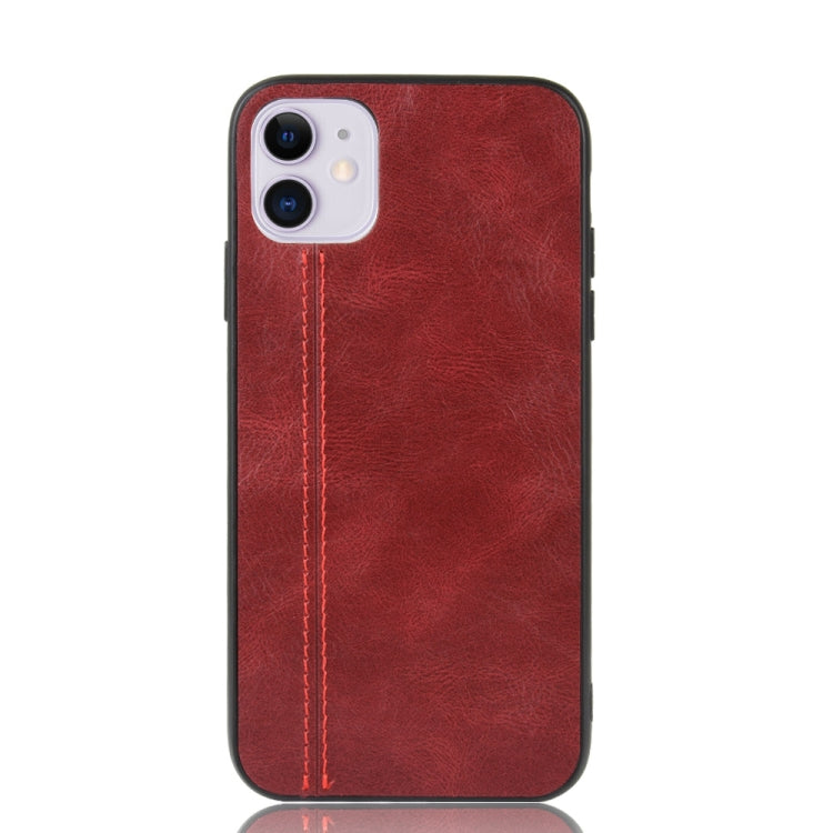 For iPhone 11 Shockproof Sewing Cow Pattern Skin PC + PU + TPU Case