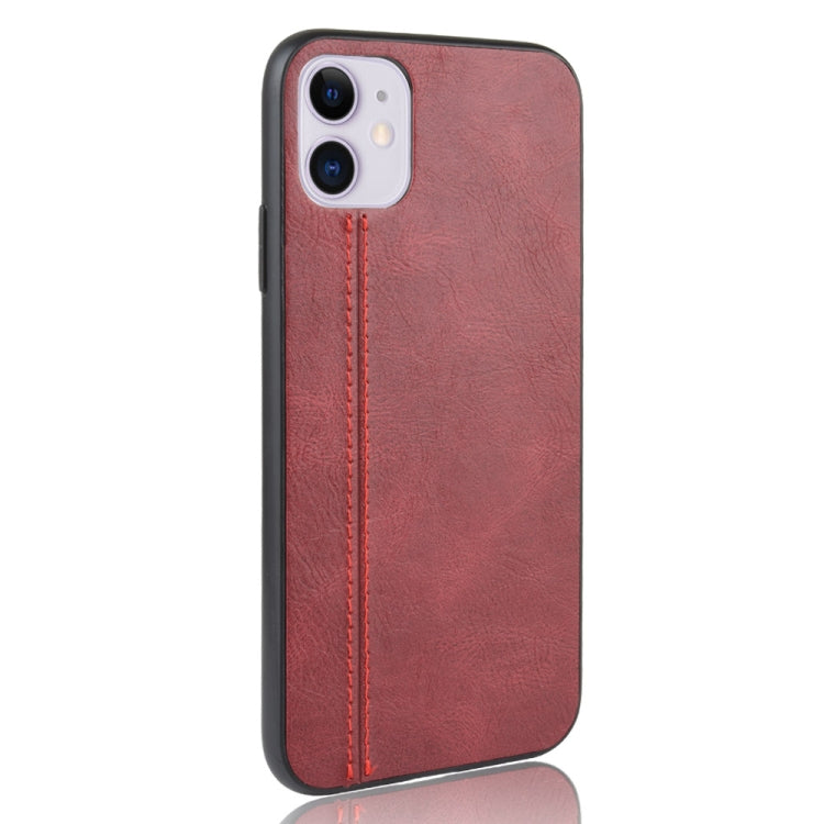 For iPhone 11 Shockproof Sewing Cow Pattern Skin PC + PU + TPU Case