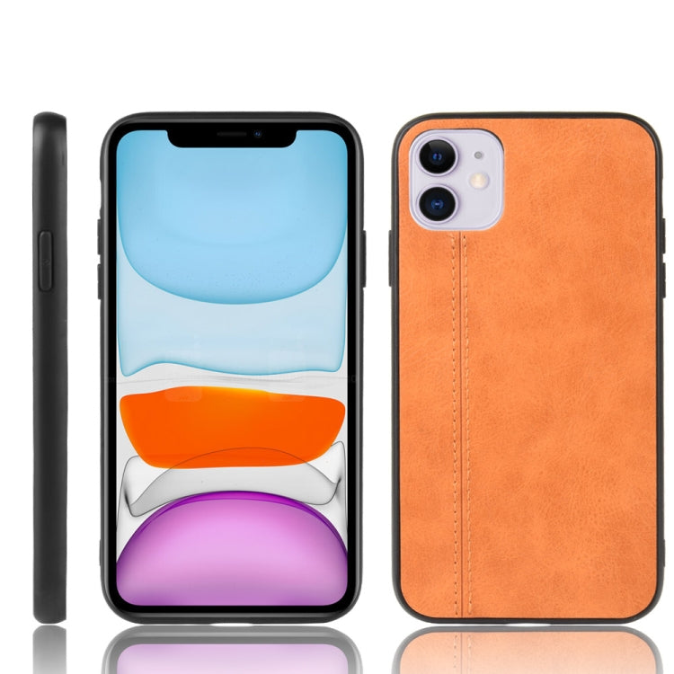 For iPhone 11 Shockproof Sewing Cow Pattern Skin PC + PU + TPU Case