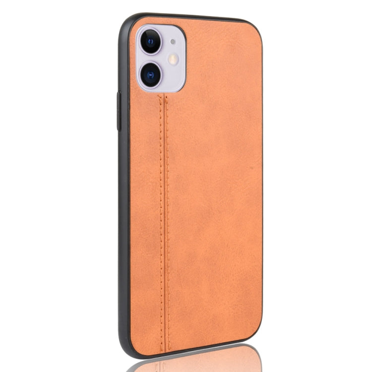 For iPhone 11 Shockproof Sewing Cow Pattern Skin PC + PU + TPU Case