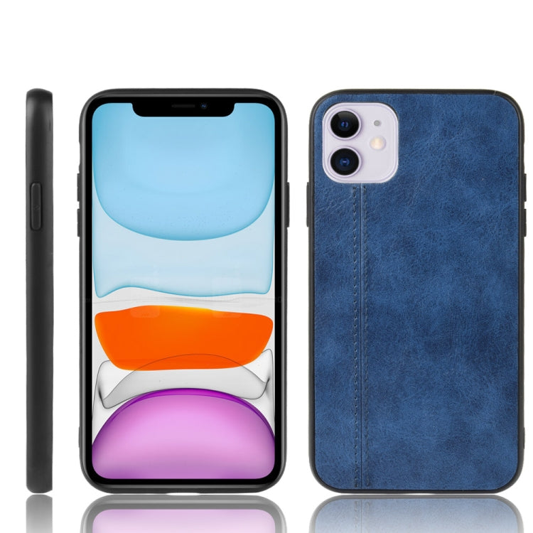 For iPhone 11 Shockproof Sewing Cow Pattern Skin PC + PU + TPU Case
