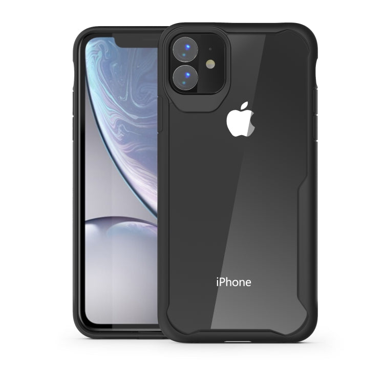 For iPhone 11 Transparent PC + TPU Full Coverage Shockproof Protective Case
