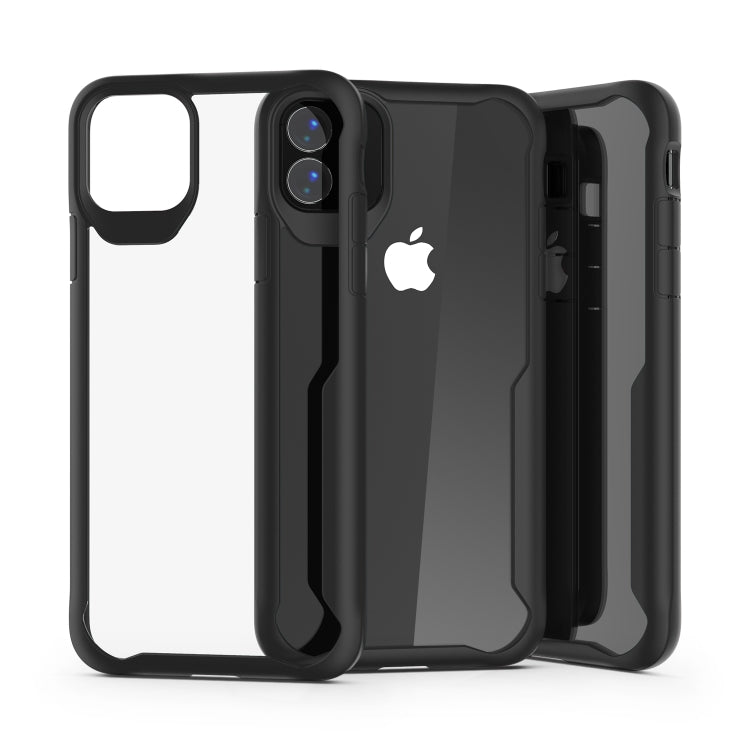 For iPhone 11 Transparent PC + TPU Full Coverage Shockproof Protective Case