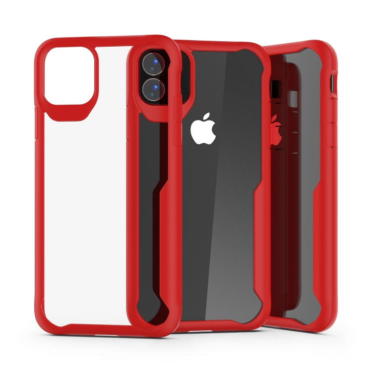 For iPhone 11 Transparent PC + TPU Full Coverage Shockproof Protective Case