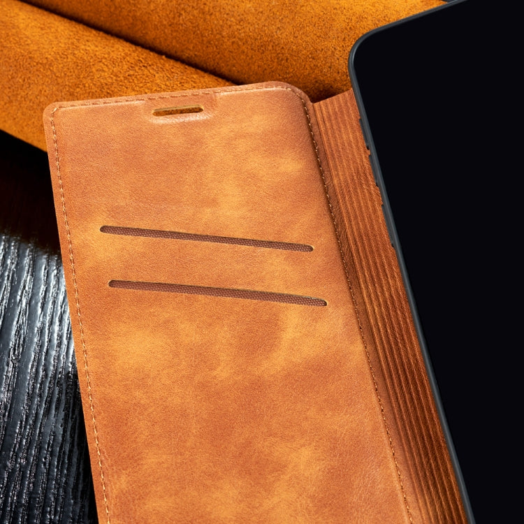 Retro Simple Ultra-thin Magnetic Leather Case with Holder & Card Slots & Lanyard for Huawei Maimang 7