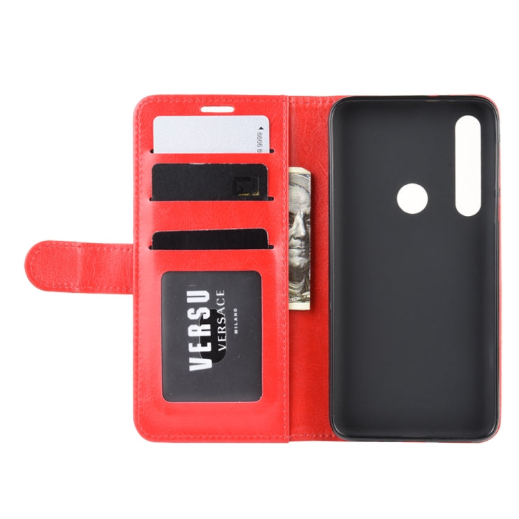 For Motorola Moto G8 Plus R64 Texture Single Horizontal Flip Protective Case with Holder & Card Slots & Wallet& Photo Frame