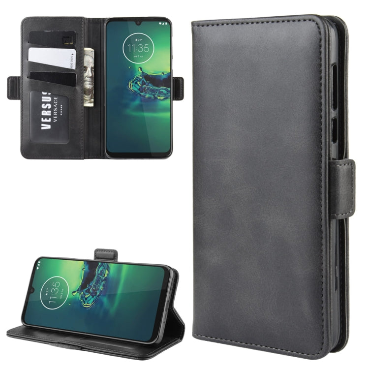 For Motorola Moto G8 Plus Dual-side Magnetic Buckle Horizontal Flip Leather Case with Holder & Card Slots & Wallet