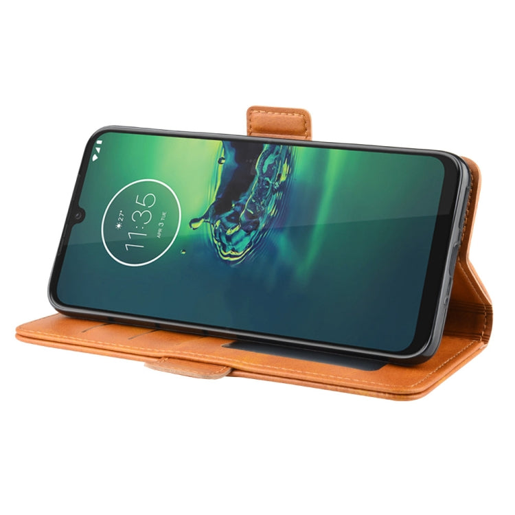 For Motorola Moto G8 Plus Dual-side Magnetic Buckle Horizontal Flip Leather Case with Holder & Card Slots & Wallet