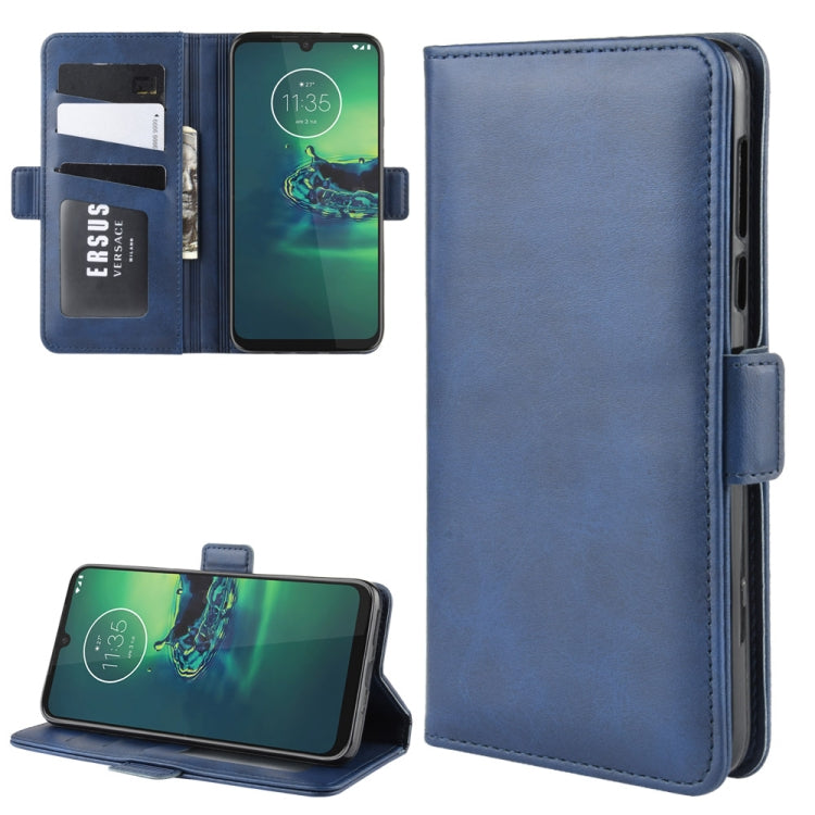 For Motorola Moto G8 Plus Dual-side Magnetic Buckle Horizontal Flip Leather Case with Holder & Card Slots & Wallet