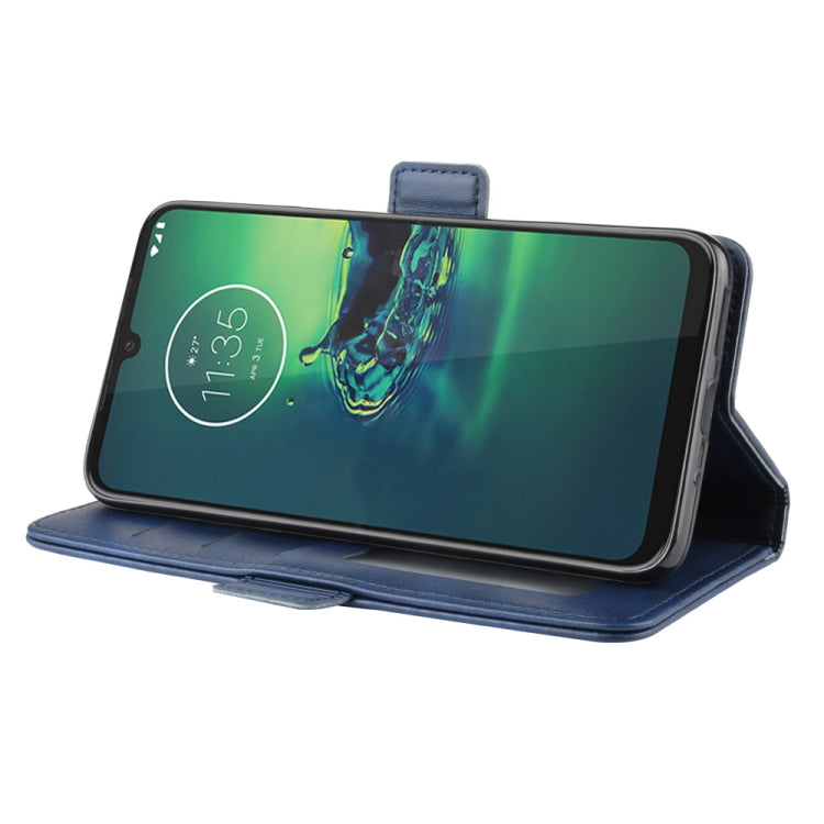 For Motorola Moto G8 Plus Dual-side Magnetic Buckle Horizontal Flip Leather Case with Holder & Card Slots & Wallet