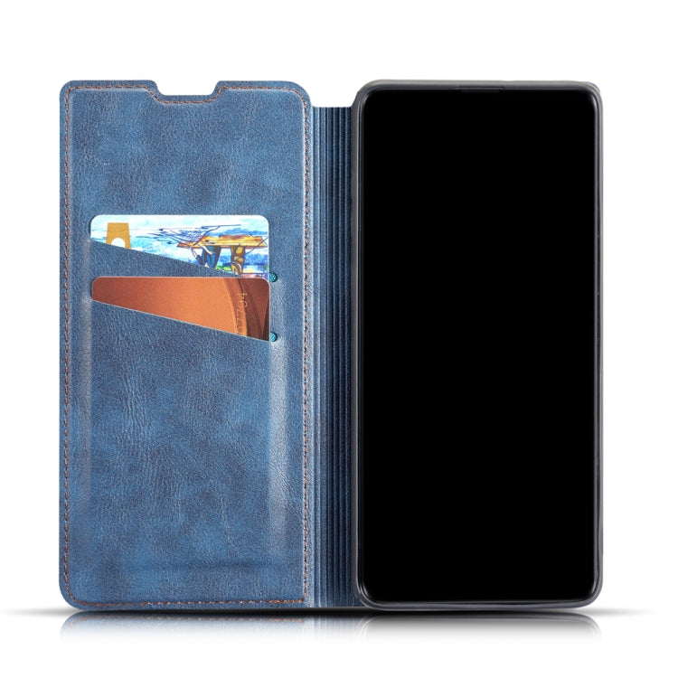 Retro Simple Ultra-thin Magnetic Leather Case with Holder & Card Slots & Lanyard for Huawei Nova 4e