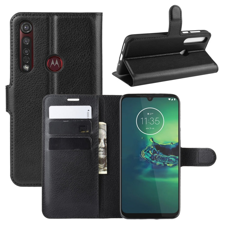 For Motorola Moto G8 Plus Litchi Texture Horizontal Flip Protective Case with Holder & Card Slots & Wallet