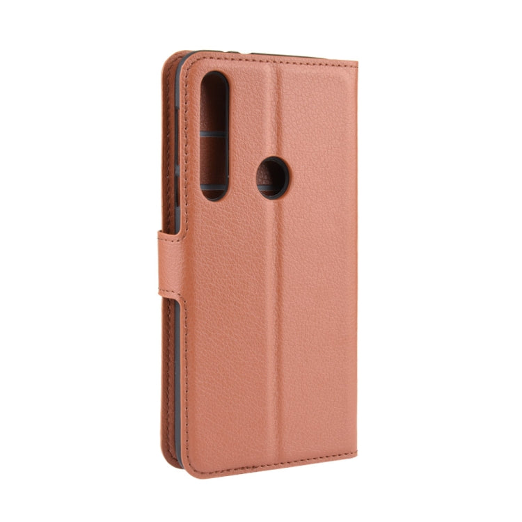 For Motorola Moto G8 Plus Litchi Texture Horizontal Flip Protective Case with Holder & Card Slots & Wallet