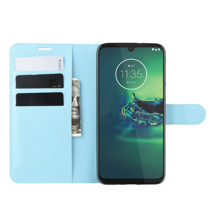 For Motorola Moto G8 Plus Litchi Texture Horizontal Flip Protective Case with Holder & Card Slots & Wallet