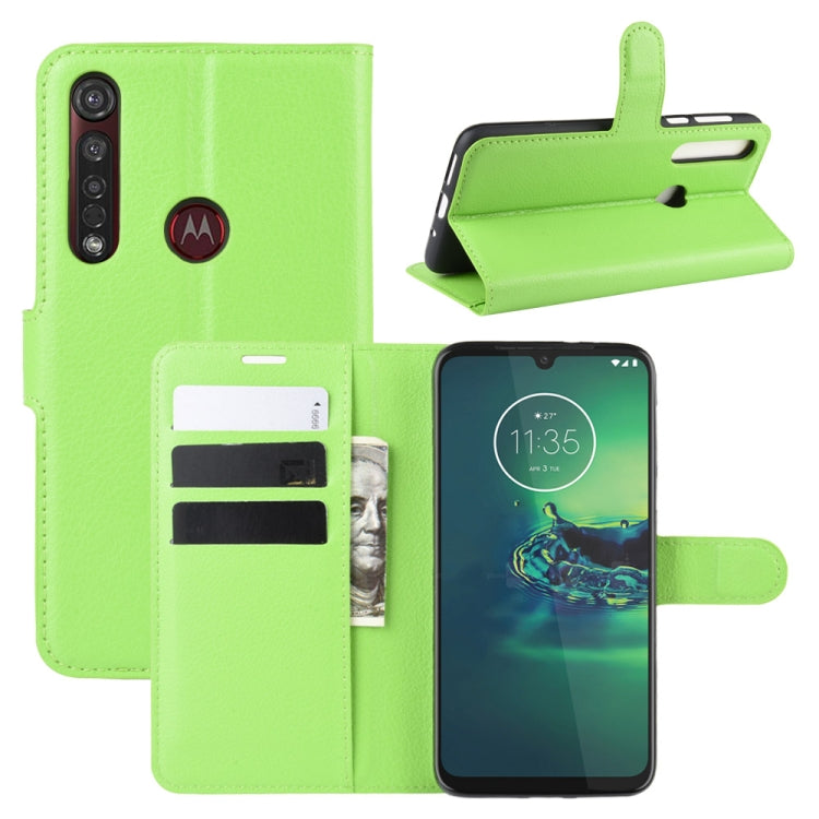 For Motorola Moto G8 Plus Litchi Texture Horizontal Flip Protective Case with Holder & Card Slots & Wallet