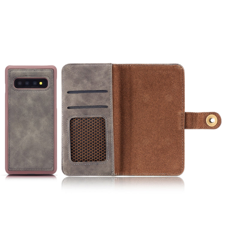 For Galaxy S10 5G Retro Magnetic Detachable Horizontal Flip Leather Case with Card Slots & Wallet & Photo Frame