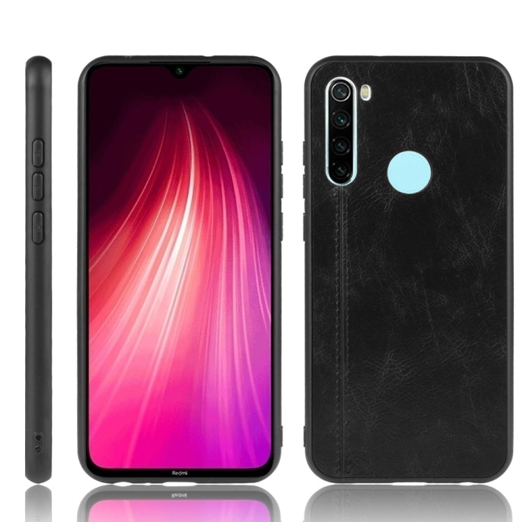 For Xiaomi Redmi Note 8T Shockproof Sewing Cow Pattern Skin PC + PU + TPU Case