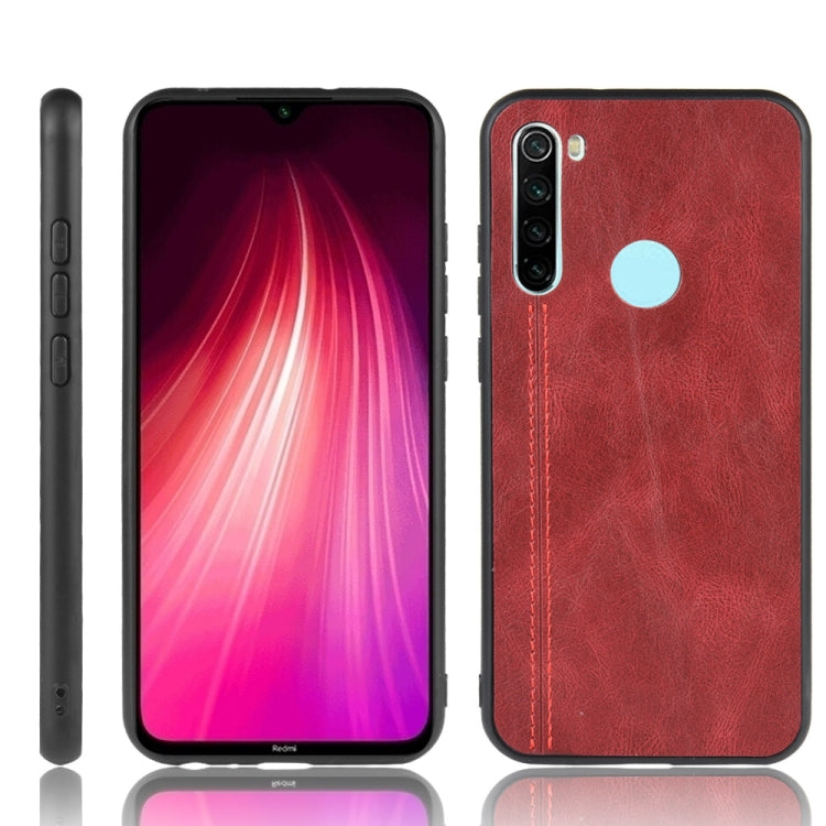 For Xiaomi Redmi Note 8T Shockproof Sewing Cow Pattern Skin PC + PU + TPU Case