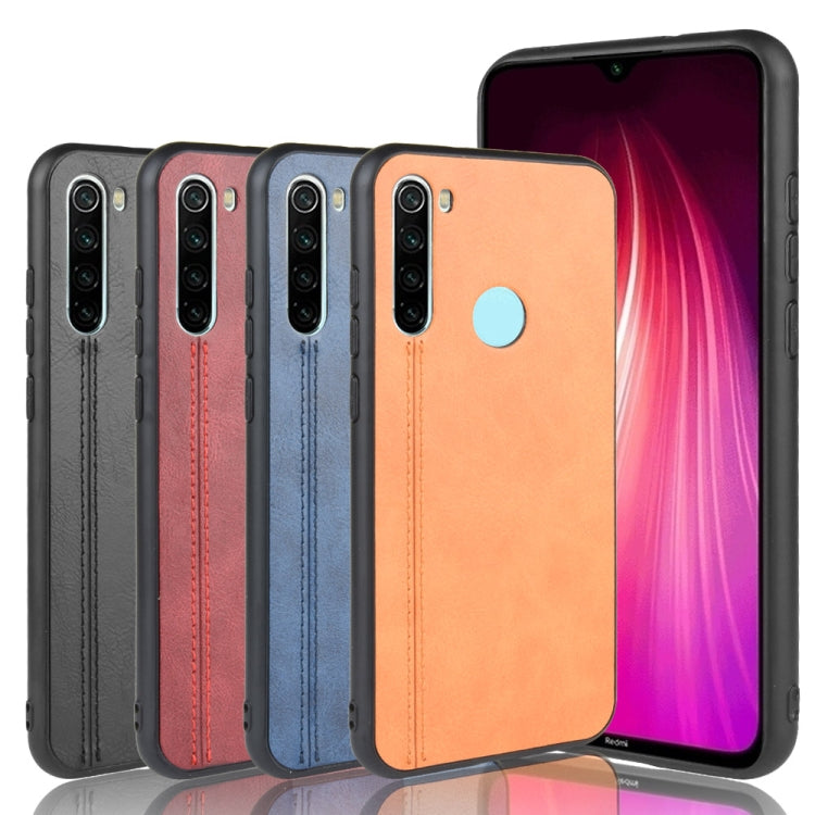 For Xiaomi Redmi Note 8T Shockproof Sewing Cow Pattern Skin PC + PU + TPU Case