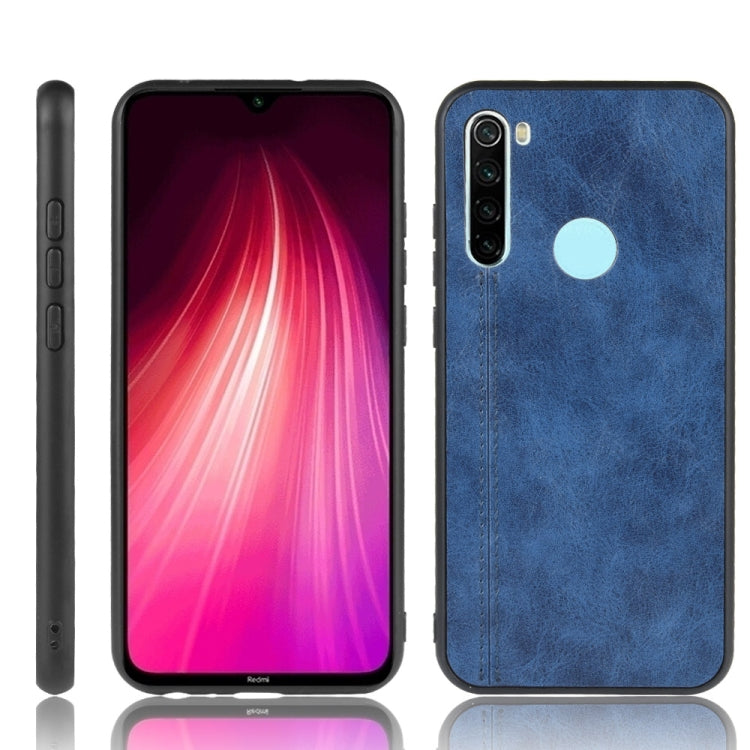 For Xiaomi Redmi Note 8T Shockproof Sewing Cow Pattern Skin PC + PU + TPU Case