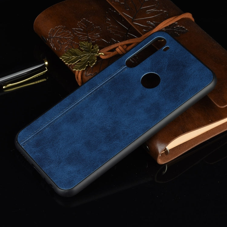 For Xiaomi Redmi Note 8T Shockproof Sewing Cow Pattern Skin PC + PU + TPU Case