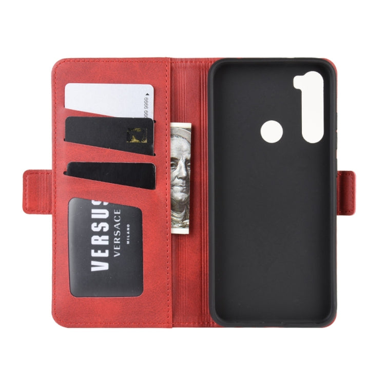 For Xiaomi Redmi Note 8T Double Buckle Crazy Horse Business Mobile Phone Holster with Card Wallet Bracket Function