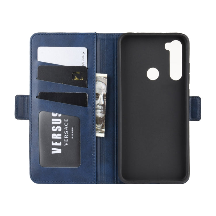 For Xiaomi Redmi Note 8T Double Buckle Crazy Horse Business Mobile Phone Holster with Card Wallet Bracket Function