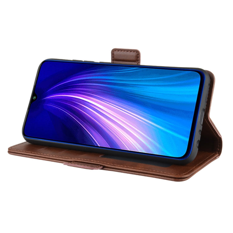 For Xiaomi Redmi Note 8T Double Buckle Crazy Horse Business Mobile Phone Holster with Card Wallet Bracket Function